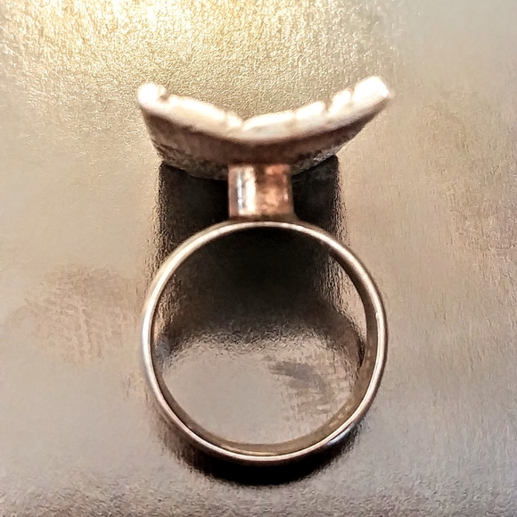 Vintage DANISH MODERN 830S Silver Ring Modernist MCM - Picture 6 of 7